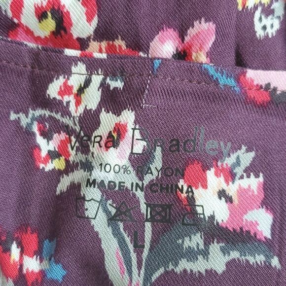 VERA BRADLEY Floral Trapeze Tunic - Size Large - Picture 6 of 7